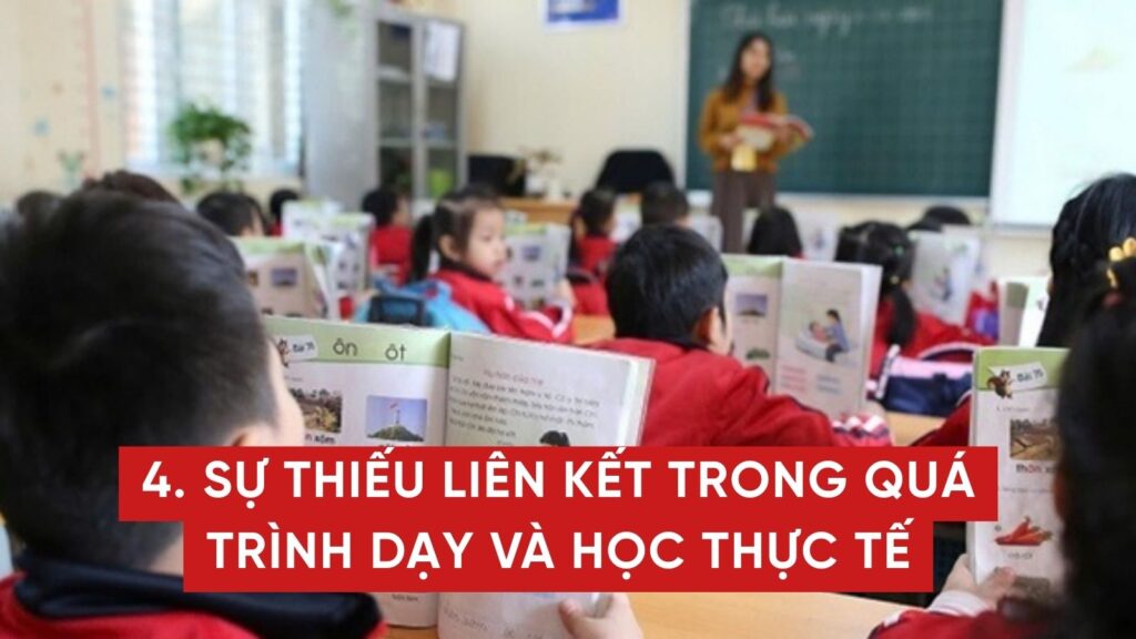 Sự thiếu liên kết trong quá trình dạy và học thực tế