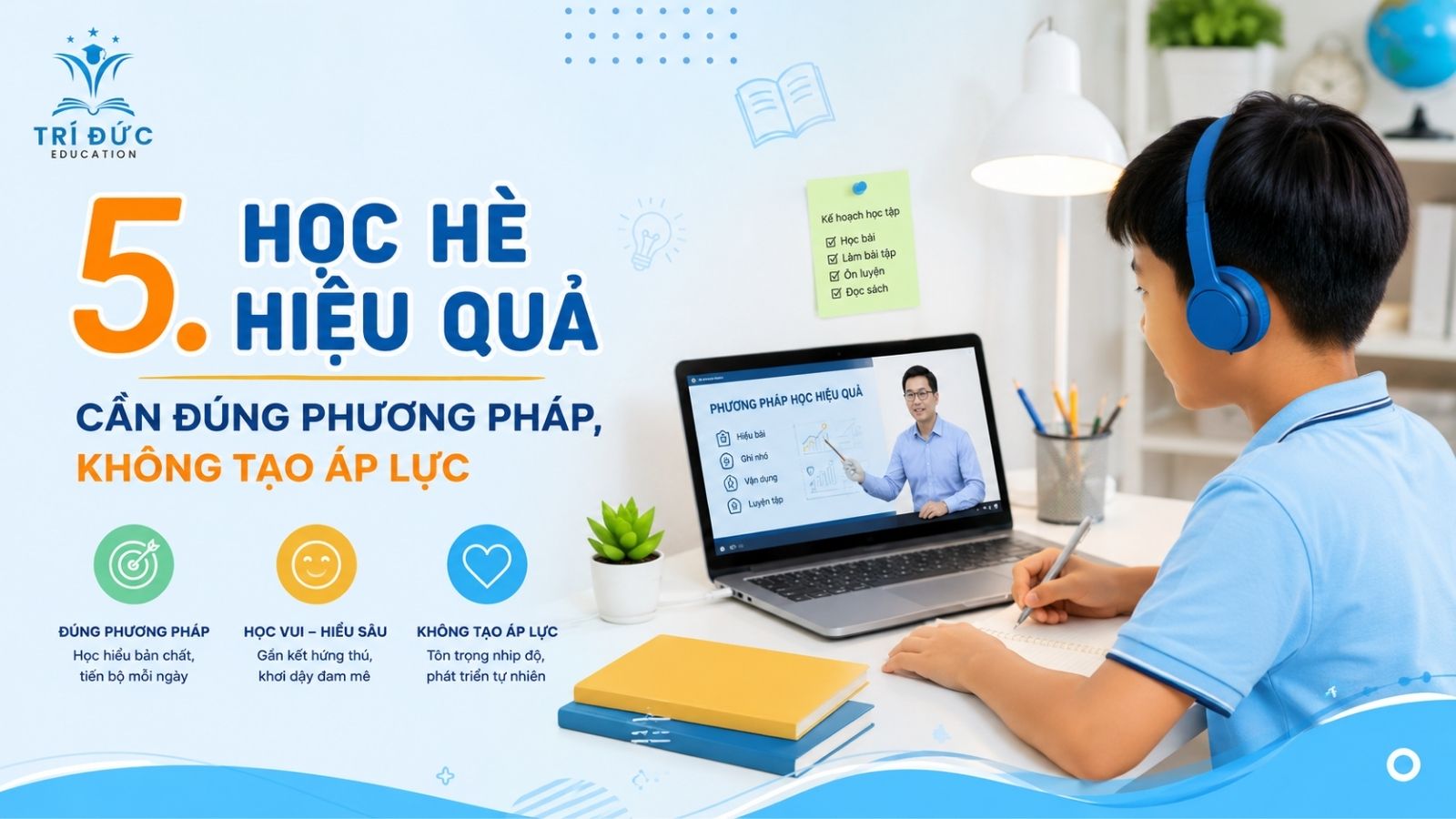 Học hè hiệu quả cần đúng phương pháp, không tạo áp lực