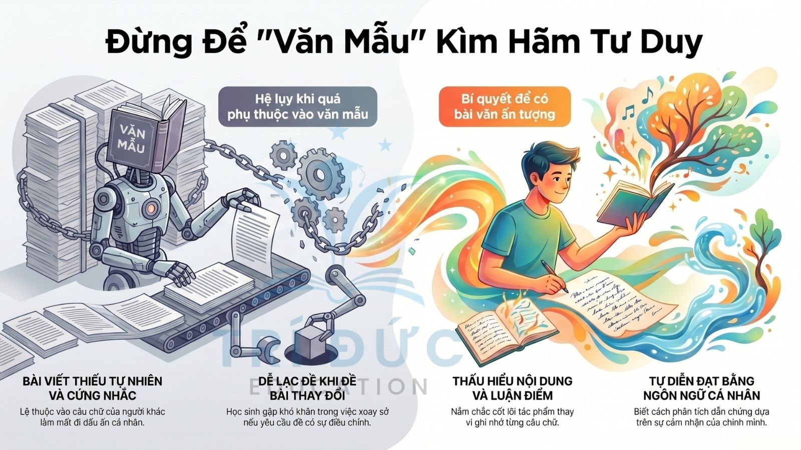 Không nên phụ thuộc vào văn mẫu
