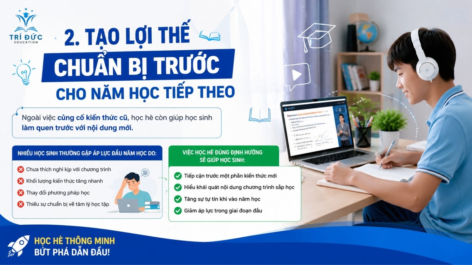 Tạo lợi thế chuẩn bị trước cho năm học tiếp theo