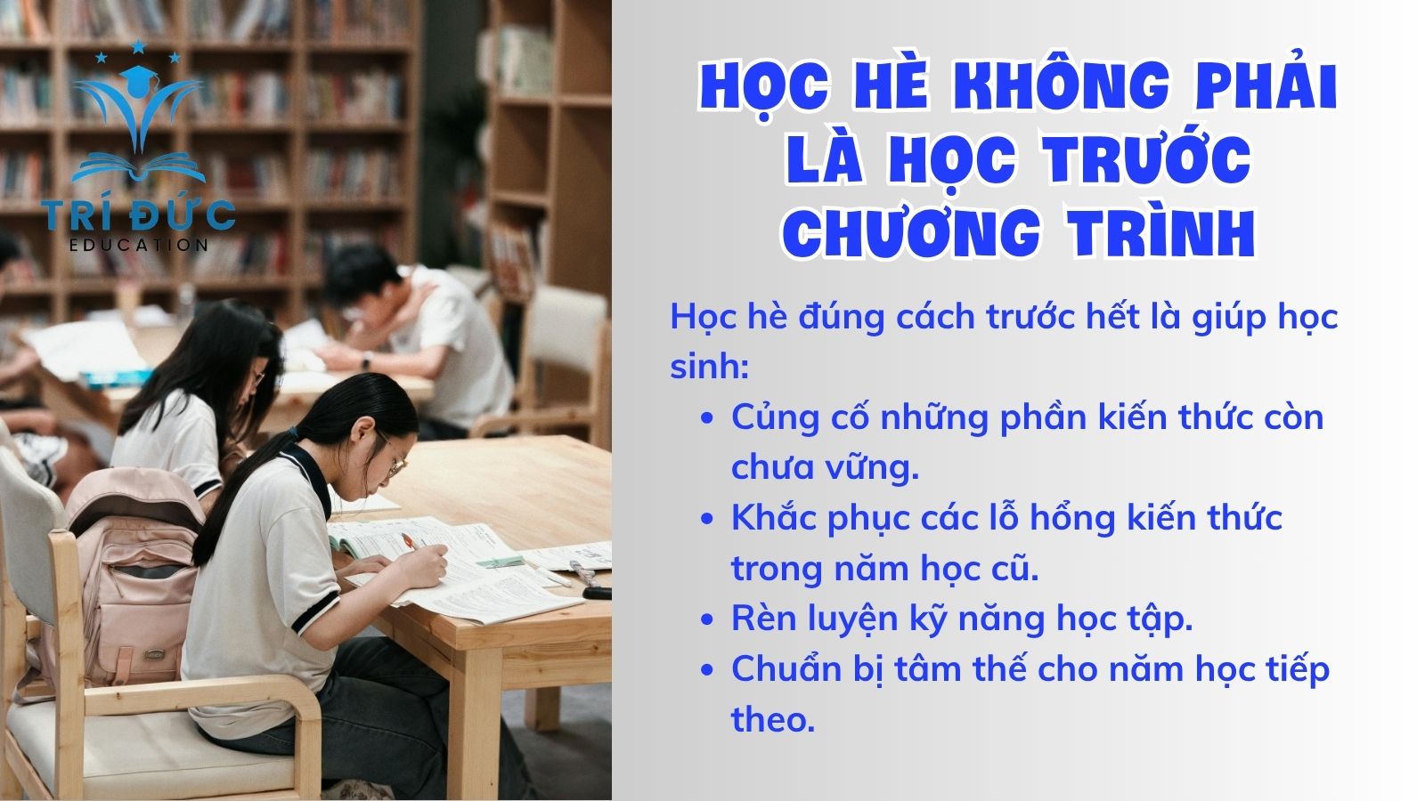 Học hè không phải là học trước chương trình