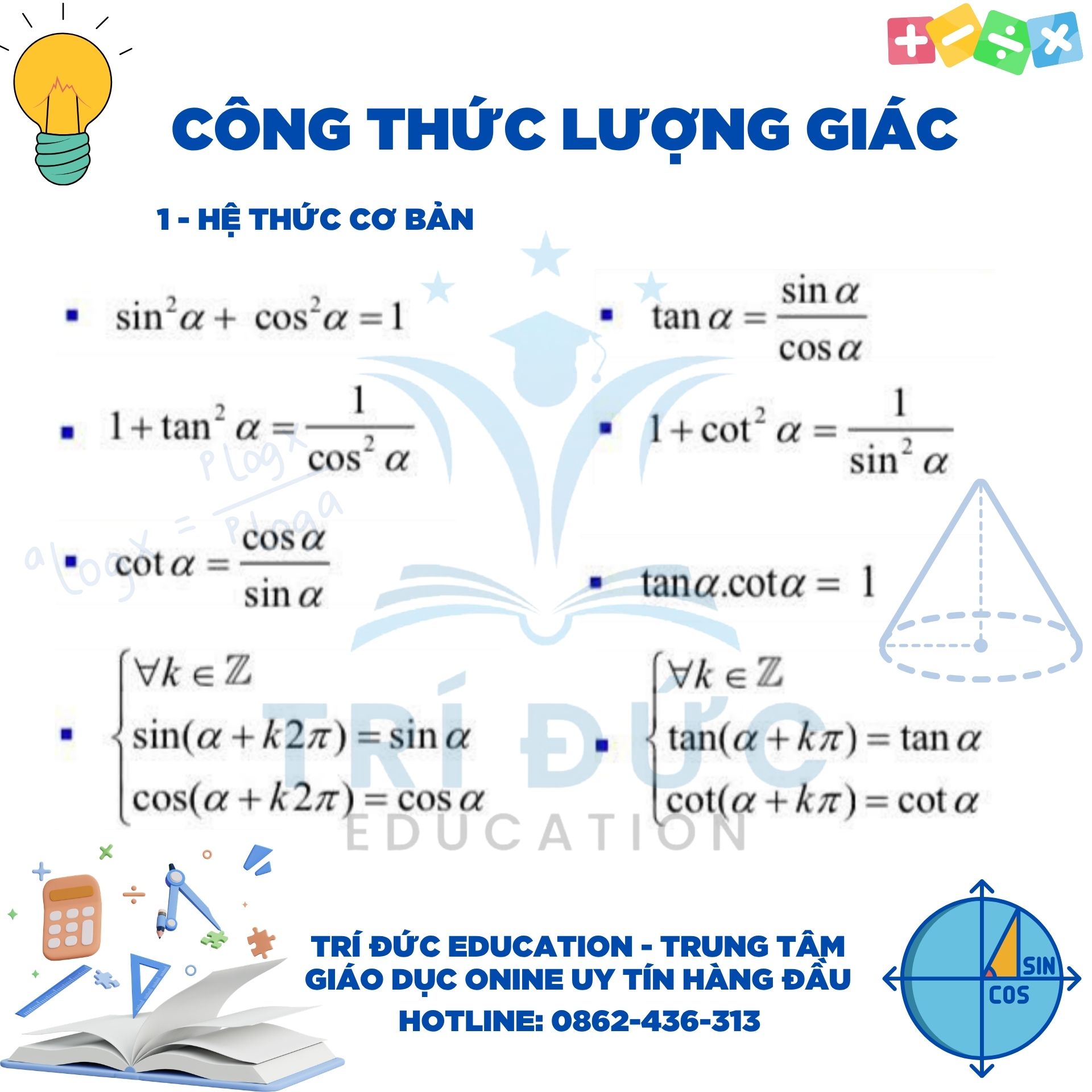 Công thức lượng giác cơ bản