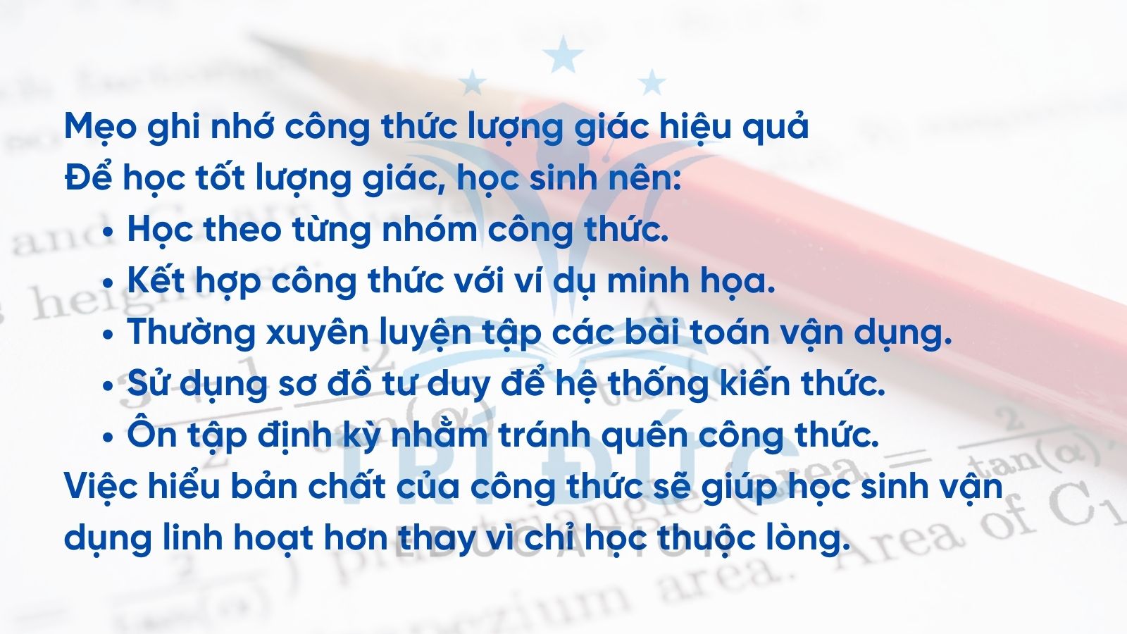 Mẹo ghi nhớ công thức lượng giác hiệu quả