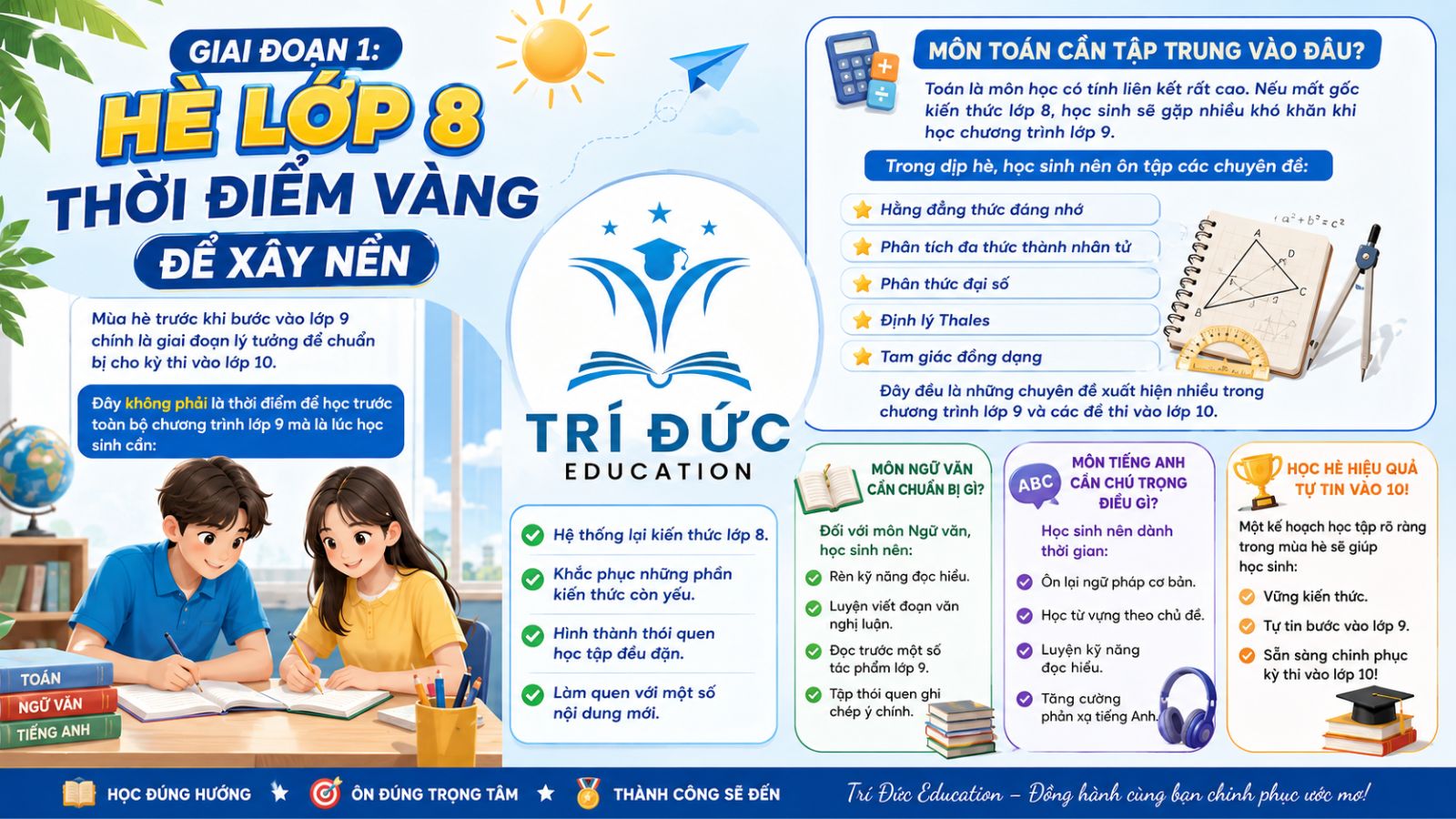 Giai đoạn 1: Hè lớp 8 – Thời điểm vàng để xây nền