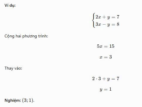 Phương pháp cộng đại số