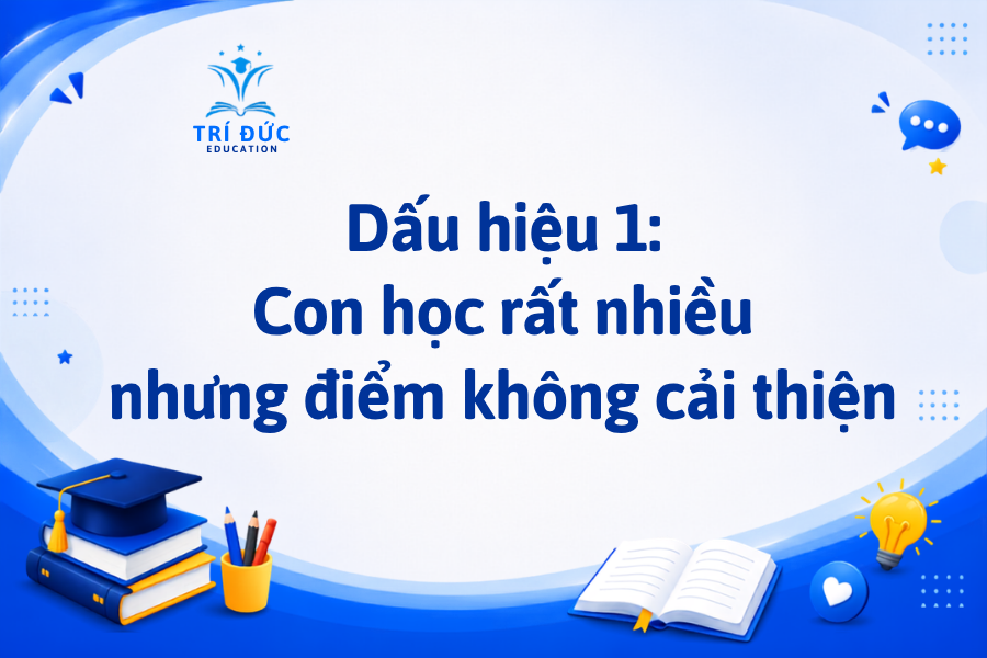 Dấu hiệu 1: Con học rất nhiều nhưng điểm không cải thiện
